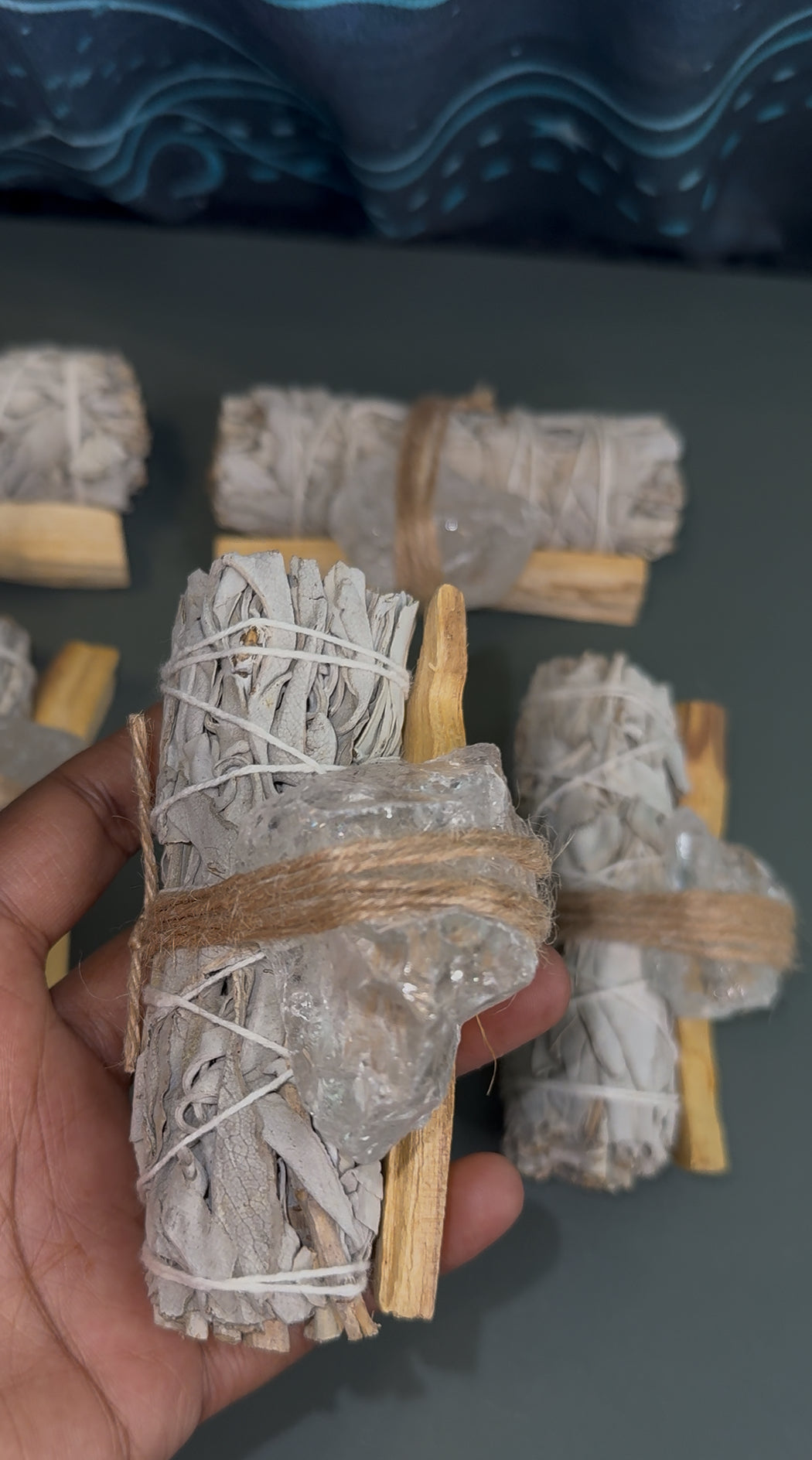 White Sage - Palo Santo - Clear Quartz Bundle